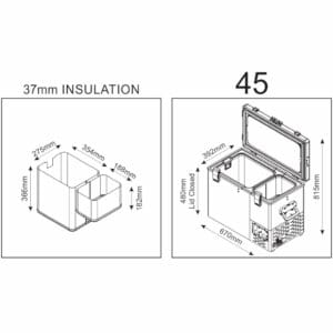 National Luna NL45 Legacy Smart QC Dual Koelkast & Vriezer 12V/24V - Afbeelding 4